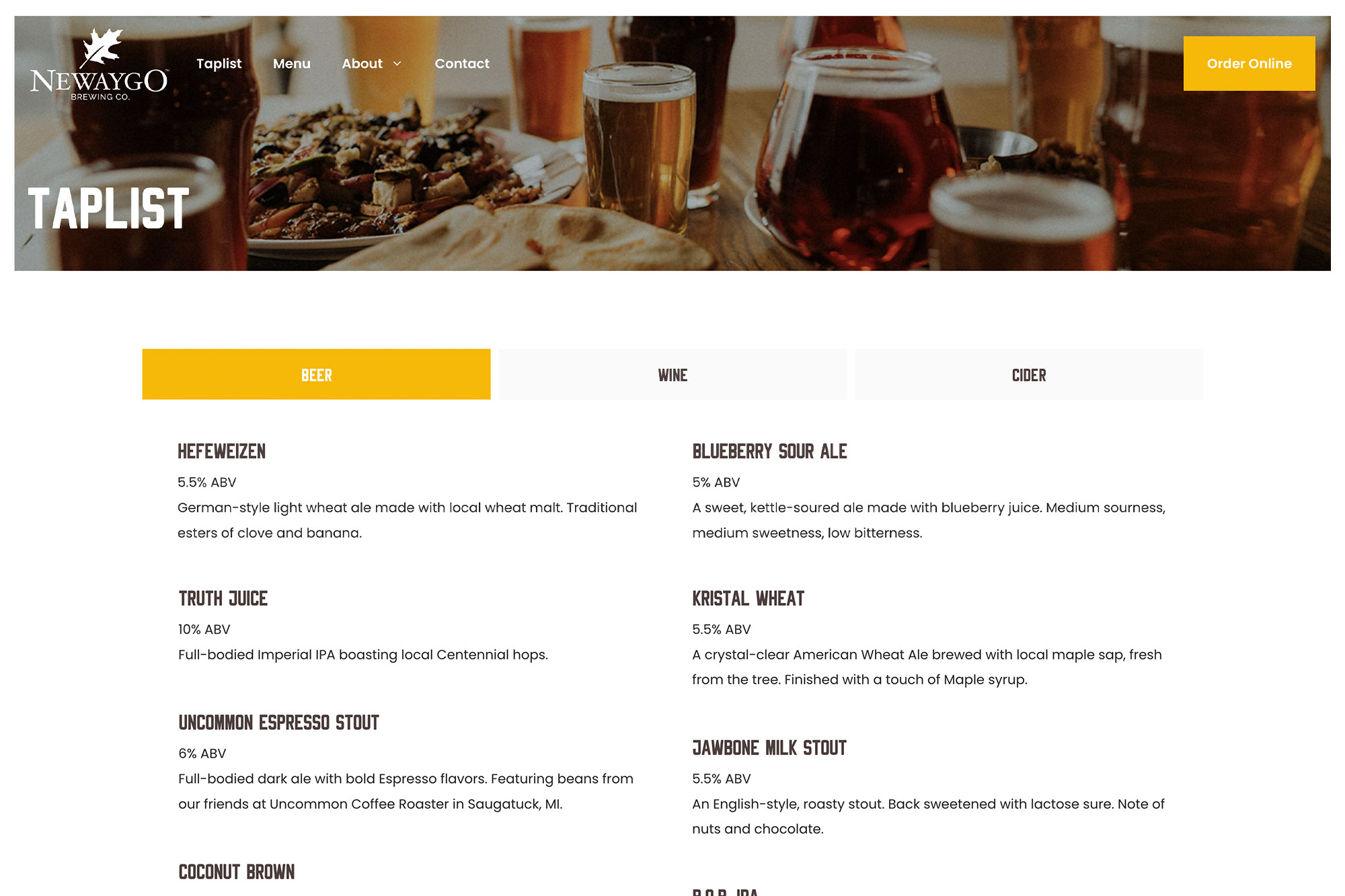 Newaygo Brewing Company | Gary Mavis Design & Development