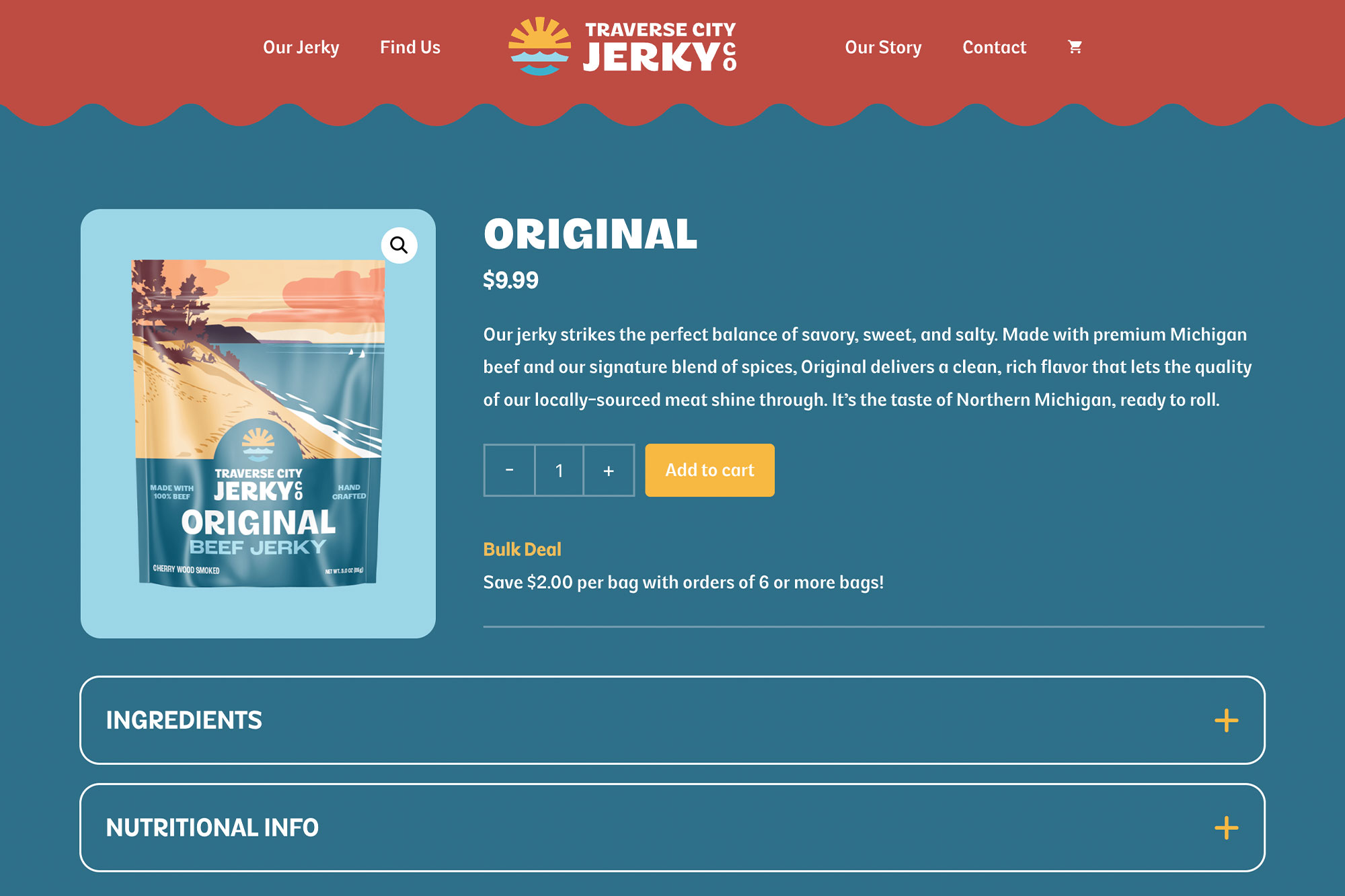 Traverse City Jerky Co. | Gary Mavis web development, ecommerce